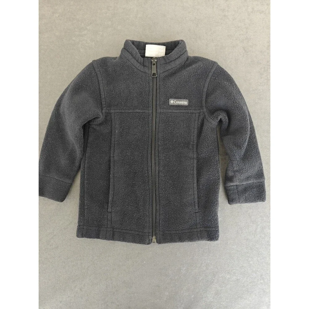 Columbia Toddler Fleece Jacket Gray Full Zip Lightweight 18-24 Months